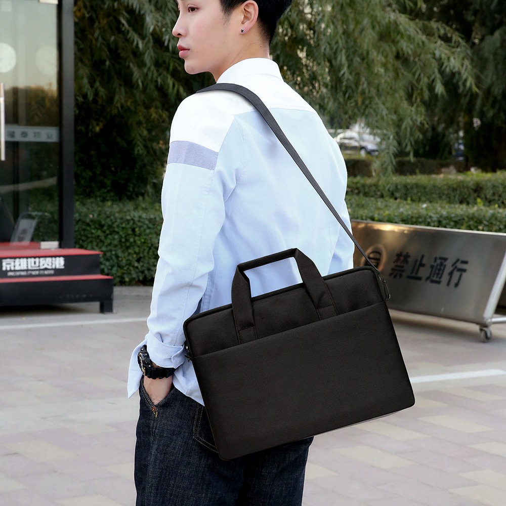 Stylish Canvas Laptop Briefcase - Image 4
